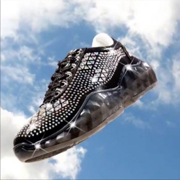 ⭐️Embellished Bling Sneakers in Black⭐️ - Picture 2 of 6